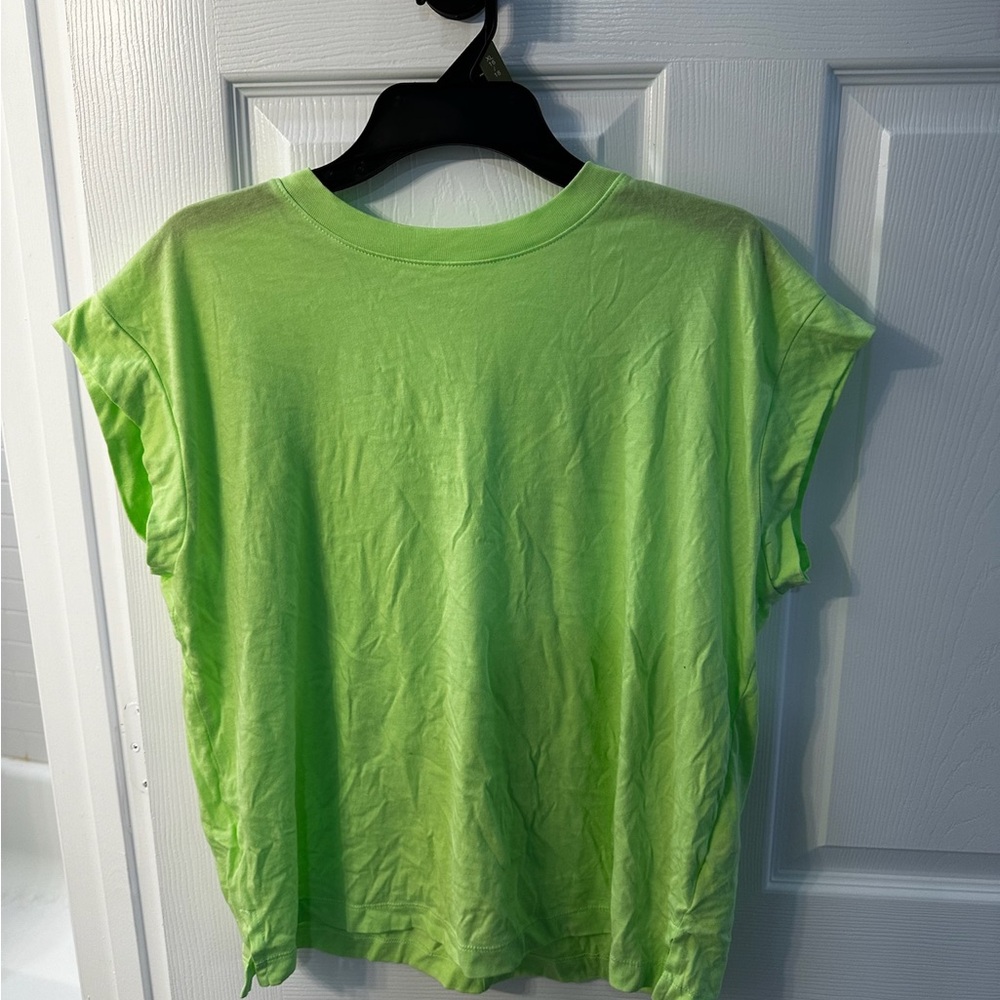 a new day Bright Green Short Sleeve Top
